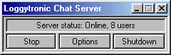 Screen shot of server